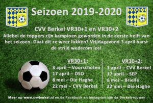 Berkel ook in voorjaarscompetitie VR30+