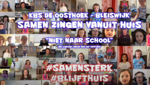 Basisschoolkinderen zingen coronalied