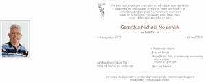TOGB icoon Gerrit Molenwijk overleden