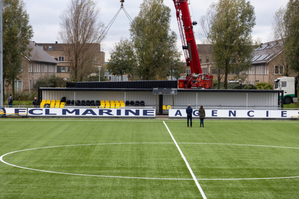 Nieuwbouw tribune TOGB vordert gestaag