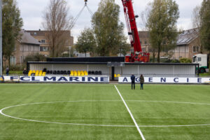 Nieuwbouw tribune TOGB vordert gestaag