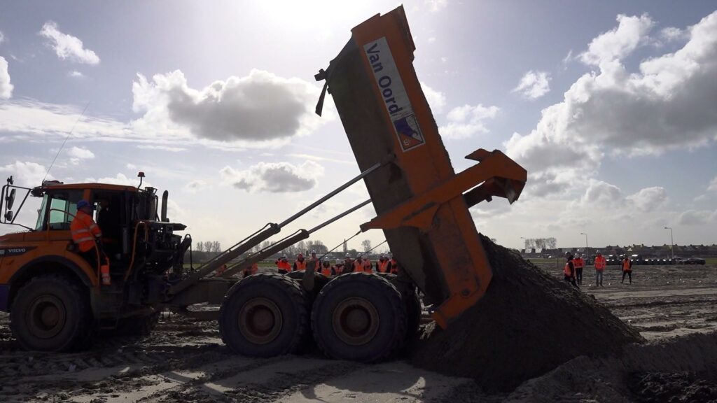 Overgebleven zand van de A16 Rotterdam bij bouw Wilderszijde gebruikt