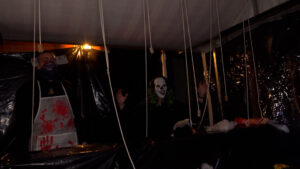 Spannende Halloweentocht verandert wijk in griezelige kermis