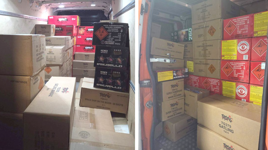 Politie neemt 4500 kilo illegaal vuurwerk in beslag bij invallen