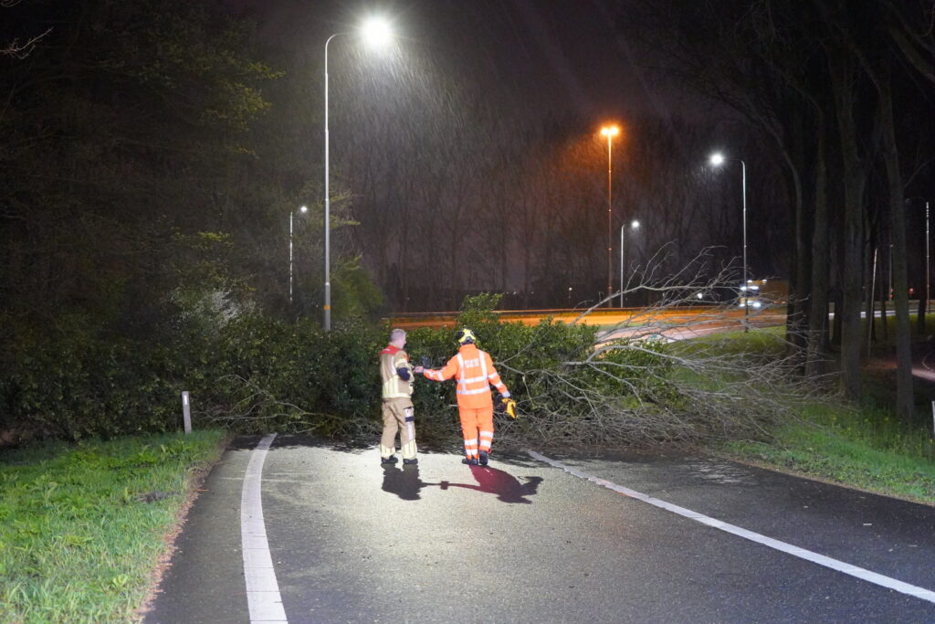 Boom blokkeert toerit A20 bij Nieuwerkerk aan den IJssel