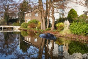 Automobilist belandt in water na botsing Bergweg-Noord in Bergschenhoek