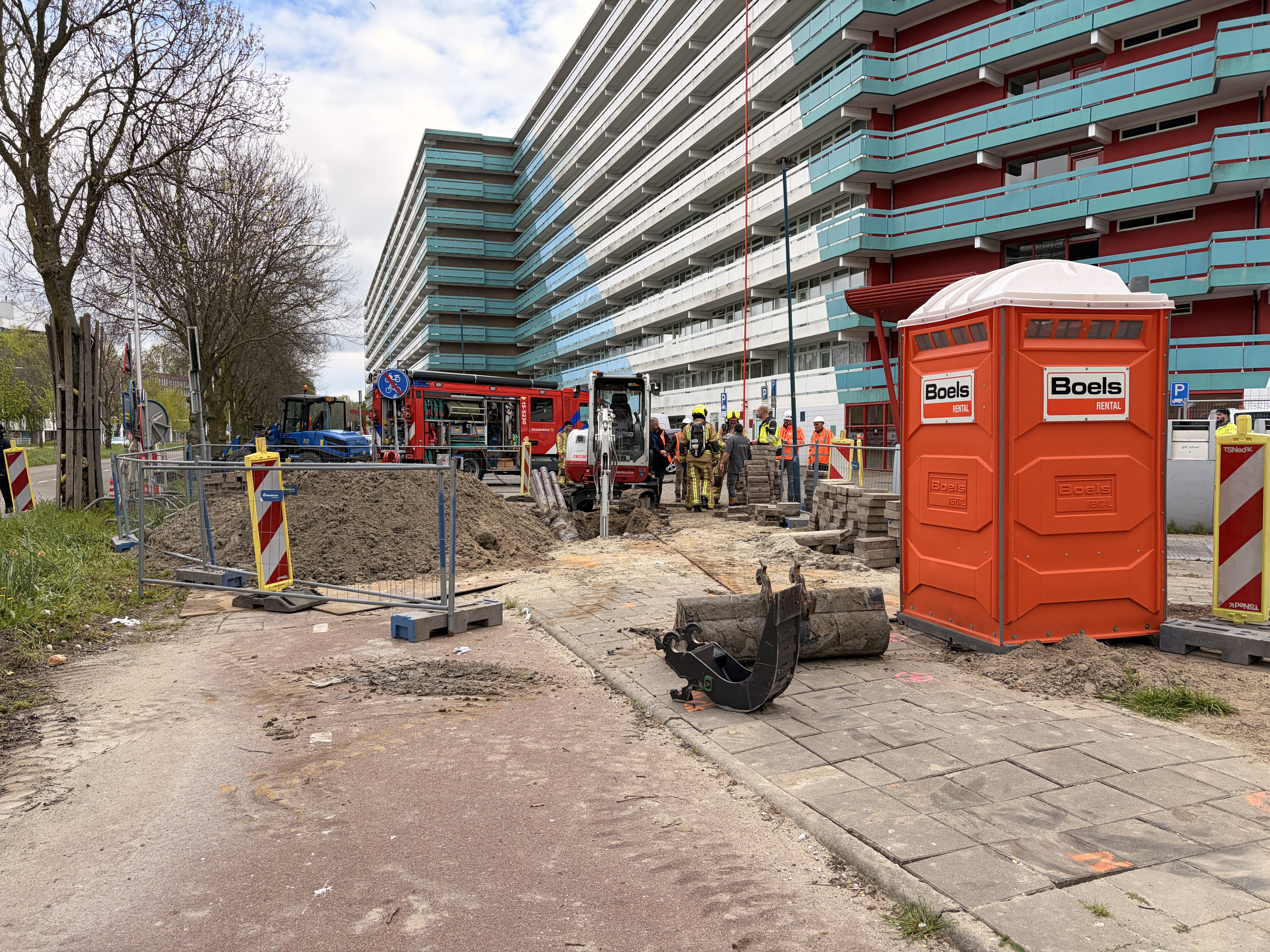 Gaslekkage door graafwerkzaamheden Van Leeuwenhoeklaan Zoetermeer