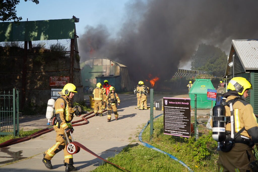 Grote brand bij motorcrossclub Bleiswijk