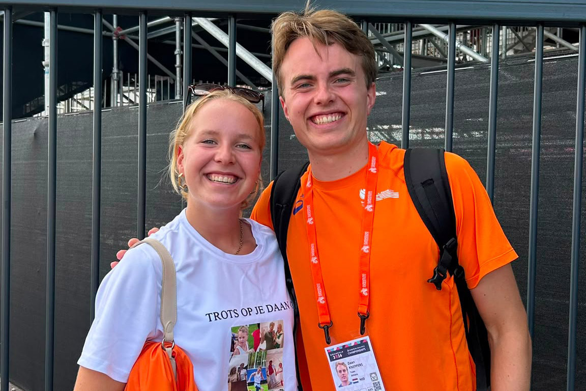 Daan Kneppers in wachtkamer voor EK-finale 4×400 meter